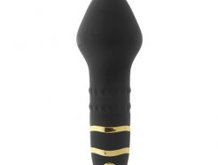 4 Inch Anal Probe Purrfect Silicone Black Vibrator - 20788