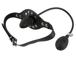 Black Leather Inflatable Gag - 2020220