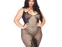 Leg Avenue Dual Strap Halter Dress Plus Size UK 18 to 22 - 86064X