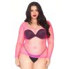 Leg Avenue Net Long Sleeved Shirt Plus Size UK 18 to 22 - 8278X