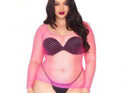 Leg Avenue Net Long Sleeved Shirt Plus Size UK 18 to 22 - 8278X