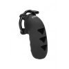 Man Cage 08 Male 4.2 Inch Black Chastity Cage - MCG008BLK