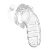 Man Cage 12  Male 5.5 Inch Clear Chastity Cage With Anal Plug - MCG012TRA
