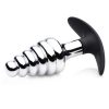 Master Series Dark Hive Metal And Silicone Ribbed Anal Plug - AG176