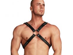 Ouch Adonis High Halter Harness - OU255BLK