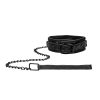Ouch Luxury Collar With Leash - OU343BLK