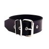 Rouge Garments 50mm Plain Black Leather Collar - RTC1094BK
