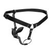 Strict Male Cock Ring Harness with Silicone Anal Plug - AF310